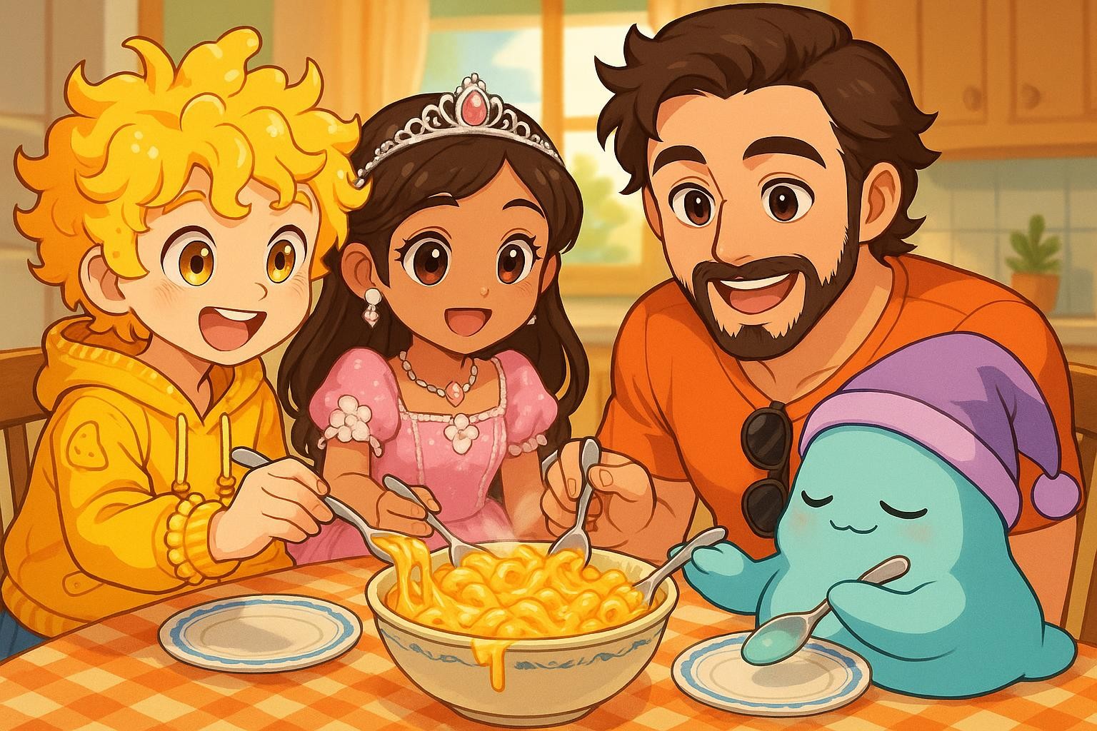 Rainbow Rides and Cheesy Sides cover illustration