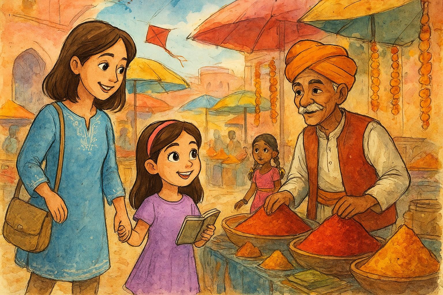 Charlotte and the Jaipur Jumble: Fair Turns and Bright Returns cover illustration